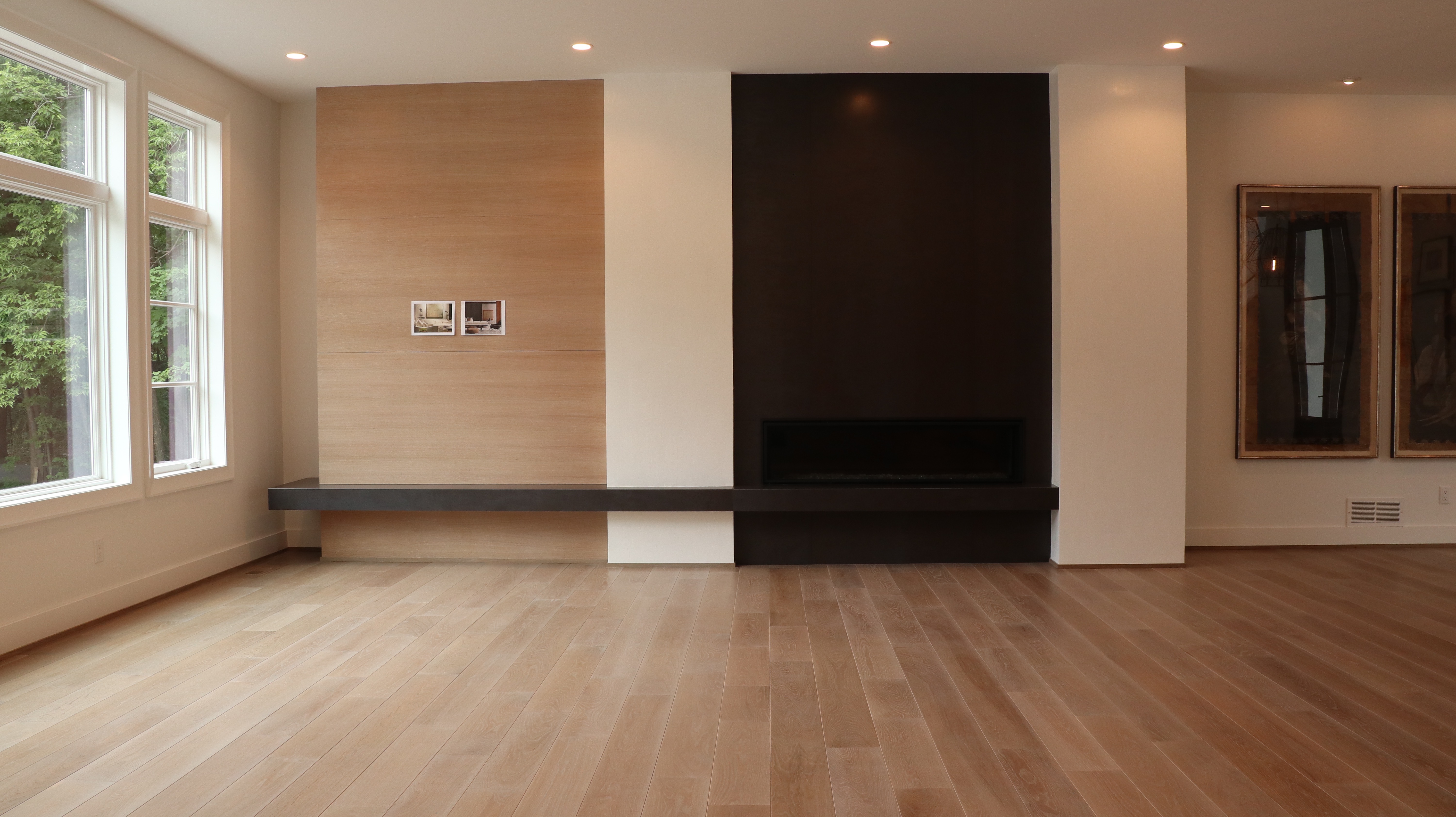 Refinished hardwood floor detail